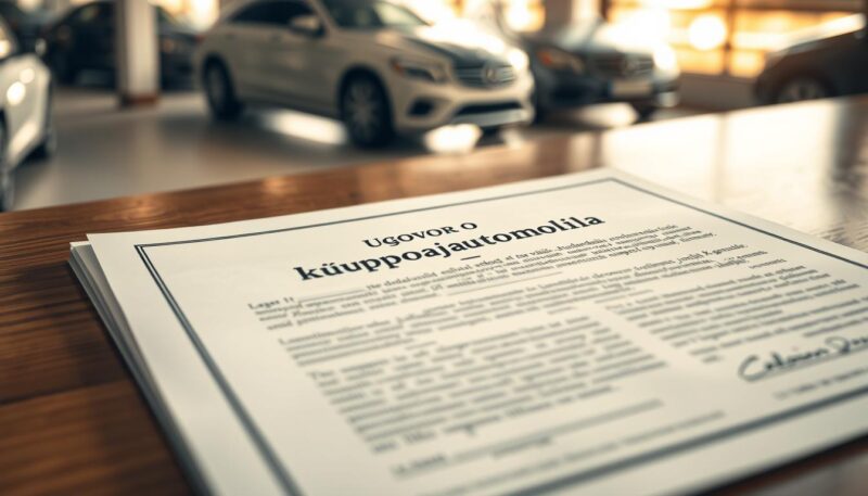 ugovor o kupoprodaji automobila